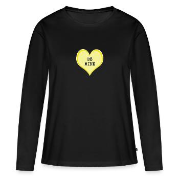 Be mine - Women's Premium Organic Long Sleeve Shirt - black - Front - Julia (174cm)
