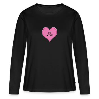 Be mine - Women's Premium Organic Long Sleeve Shirt - black - Front - Julia (174cm)
