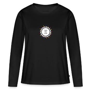 Take the risk - Women's Premium Organic Long Sleeve Shirt - black - Front - Julia (174cm)