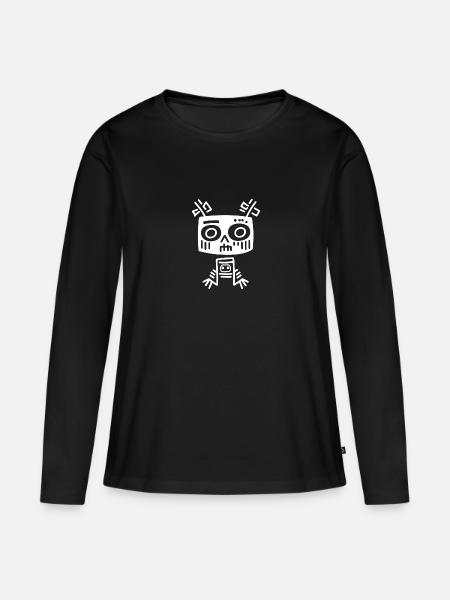 Voodoo Puppe - Frauen Premium Bio Langarmshirt - Schwarz