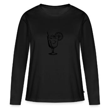 Limonade Drink - Frauen Premium Bio Langarmshirt - Schwarz - Vorne - Julia (174cm)