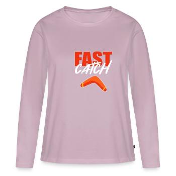 Quick Catch Attentive Person Poison - Women's Premium Organic Long Sleeve Shirt - dusky pink - Front - Julia (174cm)