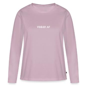 Vegan af Gift Idea Vegan Vegan Veganism - Women's Premium Organic Long Sleeve Shirt - dusky pink - Front - Julia (174cm)