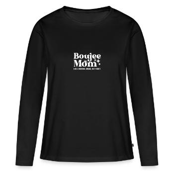Boujee Mom Slang Word Fancy - Frauen Premium Bio Langarmshirt - Schwarz - Vorne - Julia (174cm)