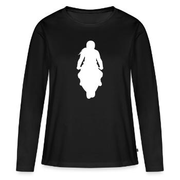 Motocycliste Sportbike Mme Moto Lady - T-shirt manches longues Premium bio Femme - noir - Devant - Julia (174cm)