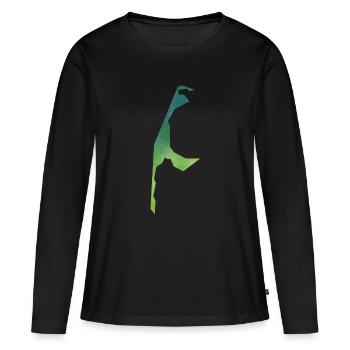 sylt - T-shirt manches longues Premium bio Femme - noir - Devant - Julia (174cm)
