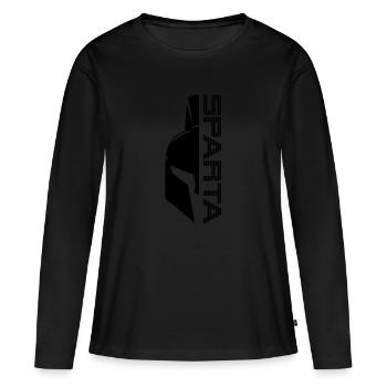 spartiate - T-shirt manches longues Premium bio Femme - noir - Devant - Julia (174cm)