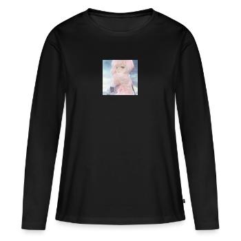 Anime - T-shirt manches longues Premium bio Femme - noir - Devant - Julia (174cm)