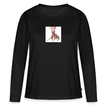 Anime - T-shirt manches longues Premium bio Femme - noir - Devant - Julia (174cm)