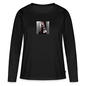 Anime - T-shirt manches longues Premium bio Femme - noir - Devant - Julia (174cm)