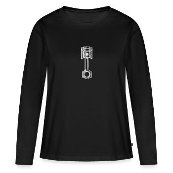 Piston White - Women's Premium Organic Long Sleeve Shirt - black - Front - Julia (174cm)