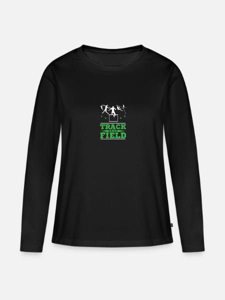 Track and field running track and field runner - Women's Premium Organic Long Sleeve Shirt - black