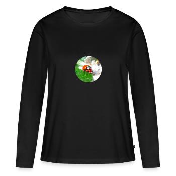Coccinelles au sujet de l’amour - T-shirt manches longues Premium bio Femme - noir - Devant - Julia (174cm)