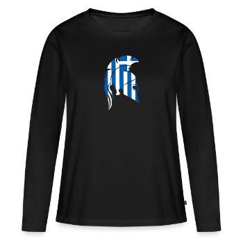 Sparta Grèce - T-shirt manches longues Premium bio Femme - noir - Devant - Julia (174cm)