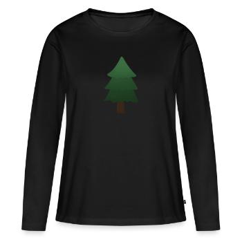 Pin - T-shirt manches longues Premium bio Femme - noir - Devant - Julia (174cm)