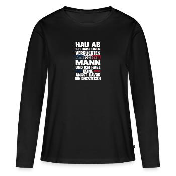 French French France - Women's Premium Organic Long Sleeve Shirt - black - Front - Julia (174cm)