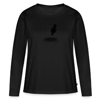 Trampoline saut de trampoline cadeau - T-shirt manches longues Premium bio Femme - noir - Devant - Julia (174cm)
