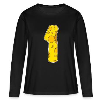 Number 1 - One - Winner - First Winner - Women's Premium Organic Long Sleeve Shirt - black - Front - Julia (174cm)