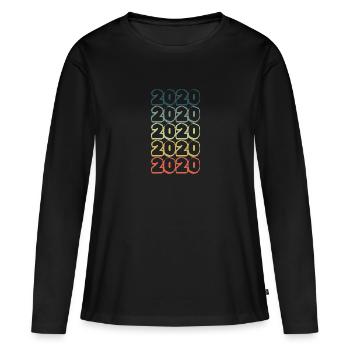en 2020 - T-shirt manches longues Premium bio Femme - noir - Devant - Julia (174cm)