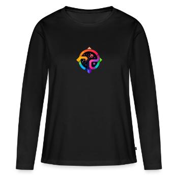 LGBTQAI+ Konturen-Vielfalt - Frauen Premium Bio Langarmshirt - Schwarz - Vorne - Julia (174cm)