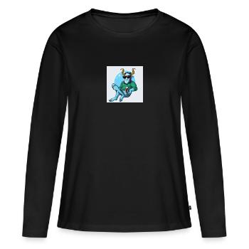 Krampus Percht Devil 2303 - T-shirt manches longues Premium bio Femme - noir - Devant - Julia (174cm)
