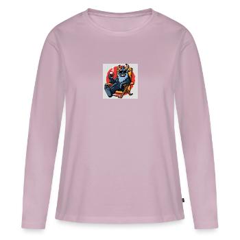 Krampus Percht Devil 2312 - Women's Premium Organic Long Sleeve Shirt - dusky pink - Front - Julia (174cm)