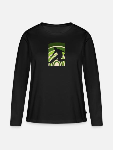 Bowling Bowler Strike - Frauen Premium Bio Langarmshirt - Schwarz