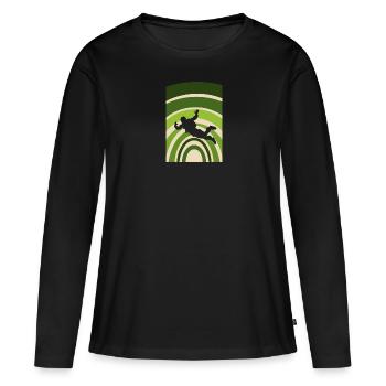 Skydive Aviation Skydiving - Women's Premium Organic Long Sleeve Shirt - black - Front - Julia (174cm)