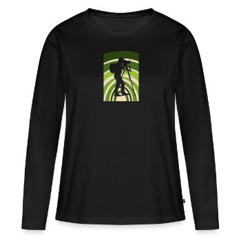 Photographer Lens Camera - Women's Premium Organic Long Sleeve Shirt - black - Front - Julia (174cm)