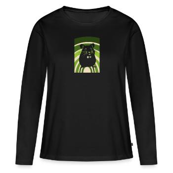 Rongeur de compagnie - T-shirt manches longues Premium bio Femme - noir - Devant - Julia (174cm)