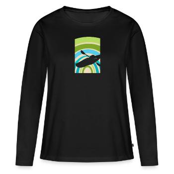 Kayak Sports nautiques - T-shirt manches longues Premium bio Femme - noir - Devant - Julia (174cm)