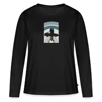 Autoverkaeufer Fahrzeug - Frauen Premium Bio Langarmshirt - Schwarz - Vorne - Julia (174cm)