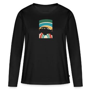 Voiture de course - T-shirt manches longues Premium bio Femme - noir - Devant - Julia (174cm)