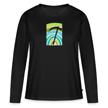Bergbau Montan - Frauen Premium Bio Langarmshirt - Schwarz - Vorne - Julia (174cm)