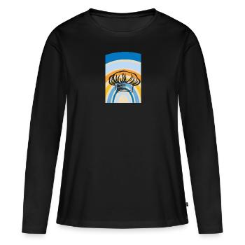 Cook Chef Hobby Chef - Women's Premium Organic Long Sleeve Shirt - black - Front - Julia (174cm)