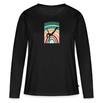 Handstand Gymnastics Trainer - Women's Premium Organic Long Sleeve Shirt - black - Front - Julia (174cm)