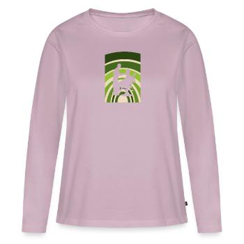 Coiffeur Ciseaux de coiffure - T-shirt manches longues Premium bio Femme - rose poudré - Devant - Julia (174cm)