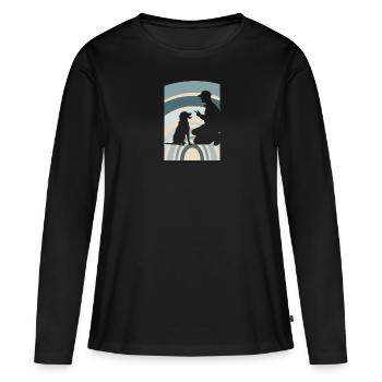 Dog training - Women's Premium Organic Long Sleeve Shirt - black - Front - Julia (174cm)