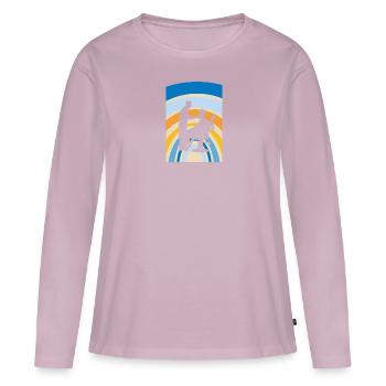 Friseurin Schere - Frauen Premium Bio Langarmshirt - Altrosa - Vorne - Julia (174cm)
