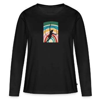 Gymnastics Coach Handstand Gymnastics Training - Women's Premium Organic Long Sleeve Shirt - black - Front - Julia (174cm)