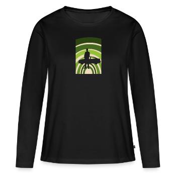 Autoverkaeufer Turbo Sportauto - Frauen Premium Bio Langarmshirt - Schwarz - Vorne - Julia (174cm)