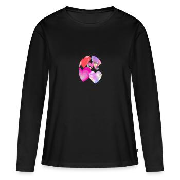 Love Overflow - Frauen Premium Bio Langarmshirt - Schwarz - Vorne - Julia (174cm)