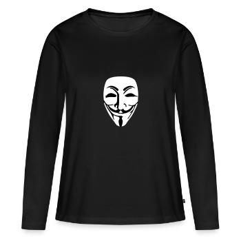 Anonymous - Frauen Premium Bio Langarmshirt - Schwarz - Vorne - Julia (174cm)