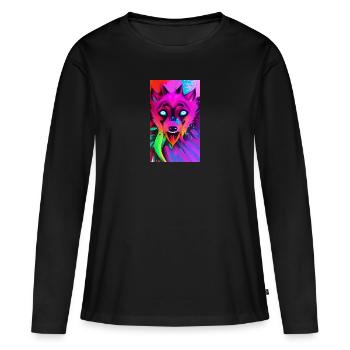 Werewolf | Wolf | Mythical creatures | Monsters | Mystical - Women's Premium Organic Long Sleeve Shirt - black - Front - Julia (174cm)