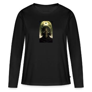 Alien | UFO | Raumschiff | UAP | außerirdische - Frauen Premium Bio Langarmshirt - Schwarz - Vorne - Julia (174cm)