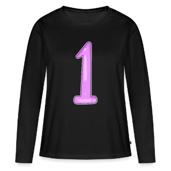1 gewinner - Frauen Premium Bio Langarmshirt - Schwarz - Vorne - Julia (174cm)
