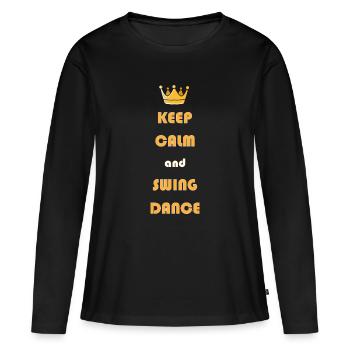 Musique Swing Swing - T-shirt manches longues Premium bio Femme - noir - Devant - Julia (174cm)