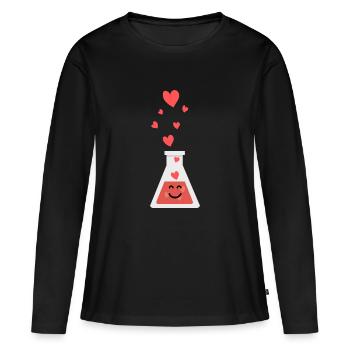 cher tube à essai - T-shirt manches longues Premium bio Femme - noir - Devant - Julia (174cm)