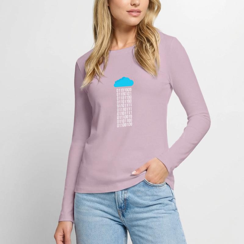 Programmierer Informatiker Binär Code Coder Frauen Premium Bio Langarmshirt