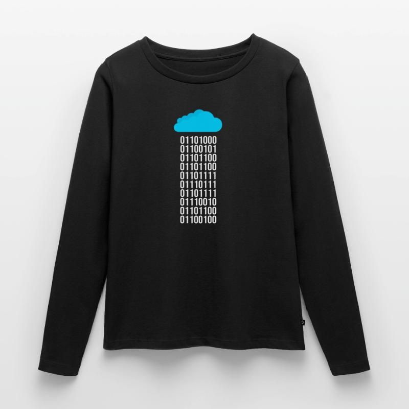 Programmierer Informatiker Binär Code Coder Frauen Premium Bio Langarmshirt